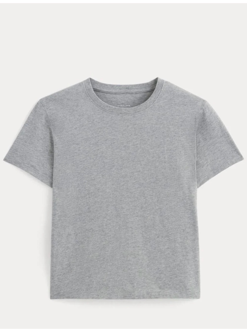 Everlane The Box-Cut Tee in Essential Cotton in Heathered Grey size small